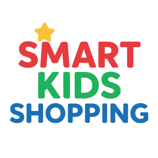 Smart Kids Shopping logo – colorful design with playful fonts representing a kids’ toy store and Amazon affiliate site.